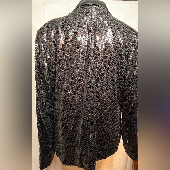 Lisa Rinna button front sequin black jacket, previously loved - Picture 8 of 12